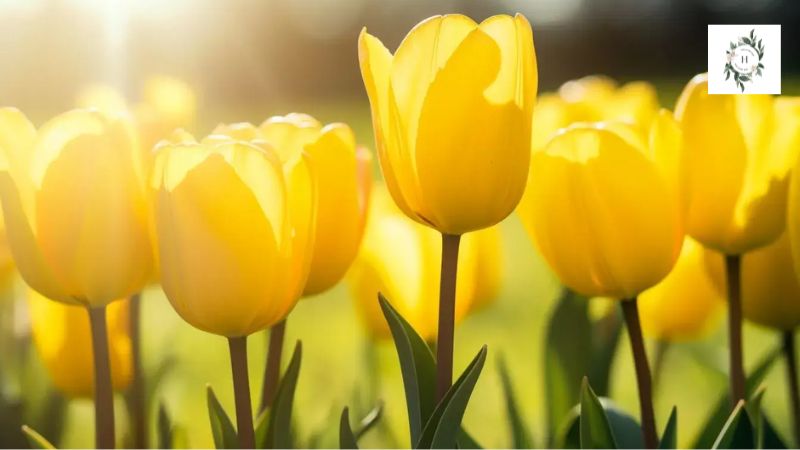 Hoa tulip vàng – sự hạnh phúc, vui vẻ